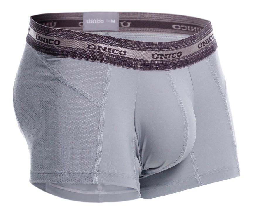 Unico 25040100123 Albaricoque Mens Boxer Briefs Trunks Gray