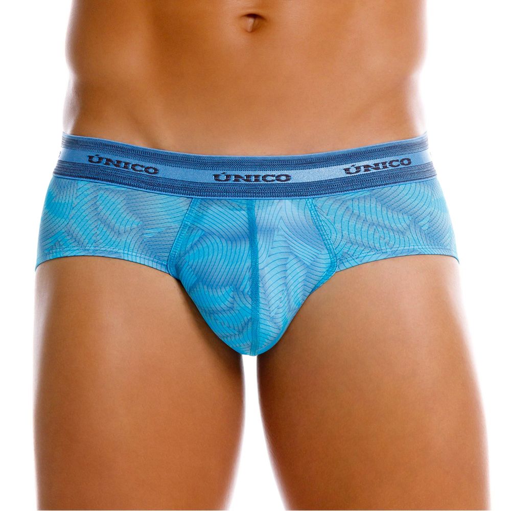 Unico 25040101101 Estraza Mens Dynamic Print Briefs Blue