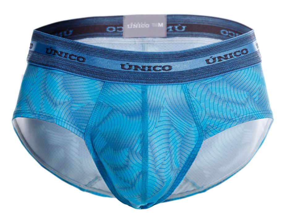 Unico 25040101101 Estraza Mens Dynamic Print Briefs Blue