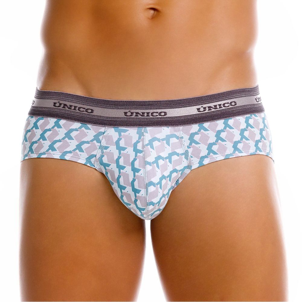 Unico 25040101115 Mens Comfortable Caterva Briefs White Printed