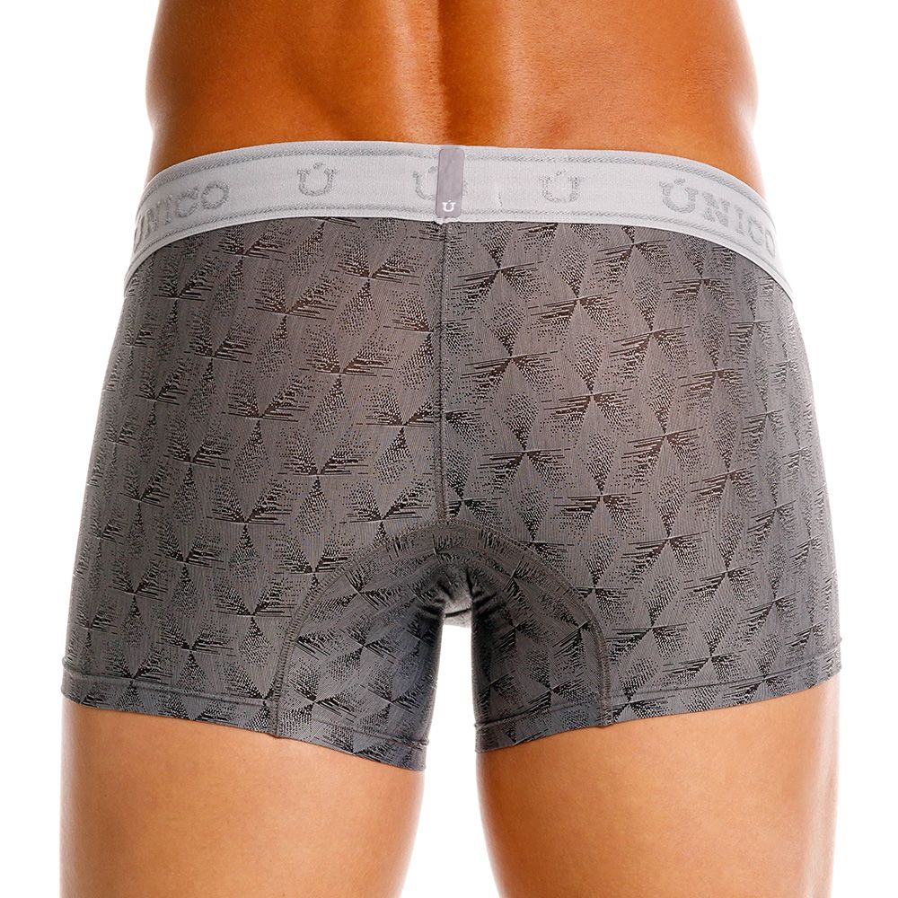 Unico 25050100103 Chisell Mens Premium Comfort Trunks Gray Plus Sizes