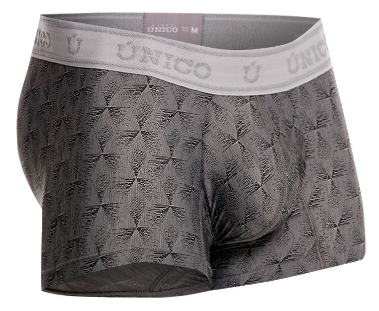 Unico 25050100103 Chisell Mens Premium Comfort Trunks Gray Plus Sizes