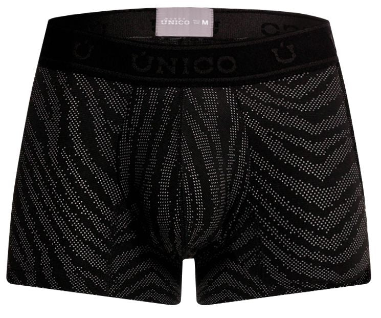 Unico 25050100104 Zelmur Mens Uleash Your Wild Side Trunks Black Plus Sizes