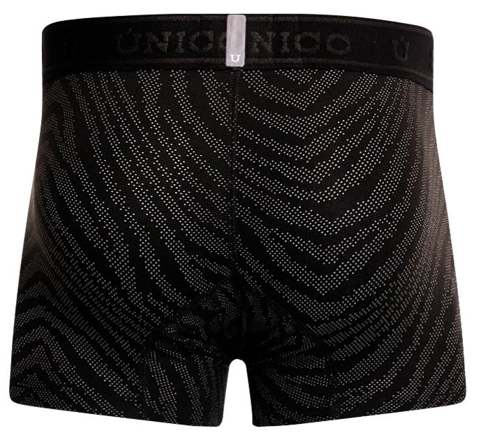 Unico 25050100104 Zelmur Mens Uleash Your Wild Side Trunks Black Plus Sizes