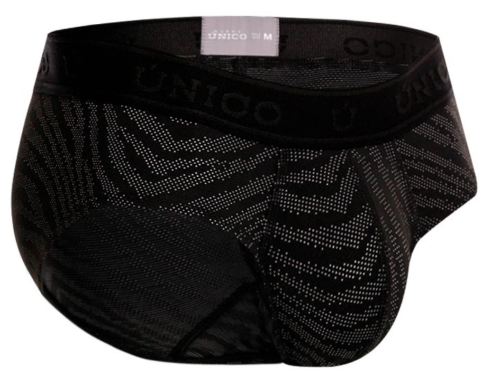 Unico 25050101104 Zelmur Mens Sleek Briefs Black Plus Sizes