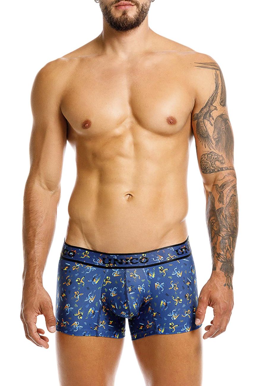 Unico 25060100106 Pacer Mens Eveyday Trunks Blue Plus Sizes