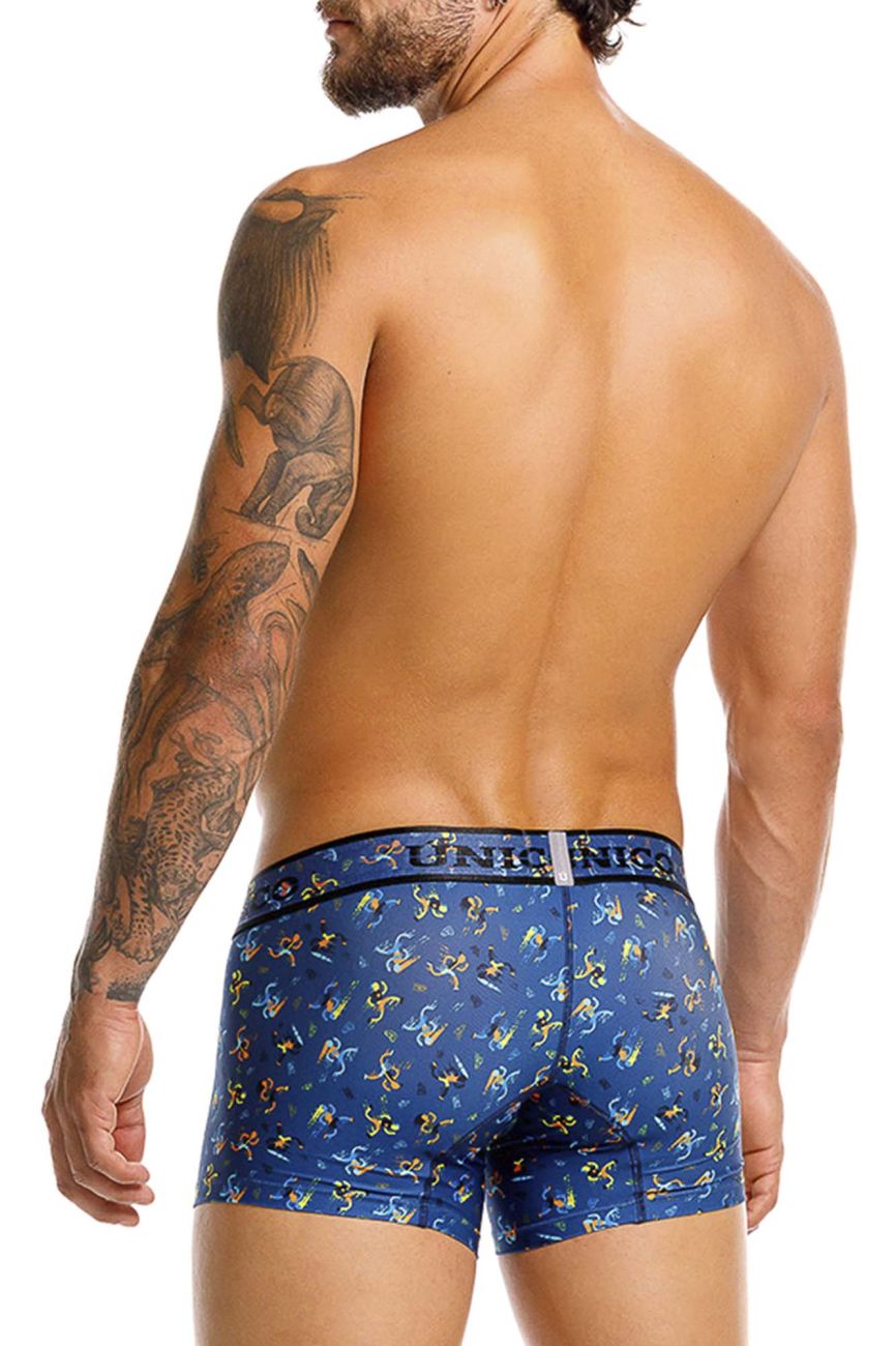 Unico 25060100106 Pacer Mens Eveyday Trunks Blue Plus Sizes