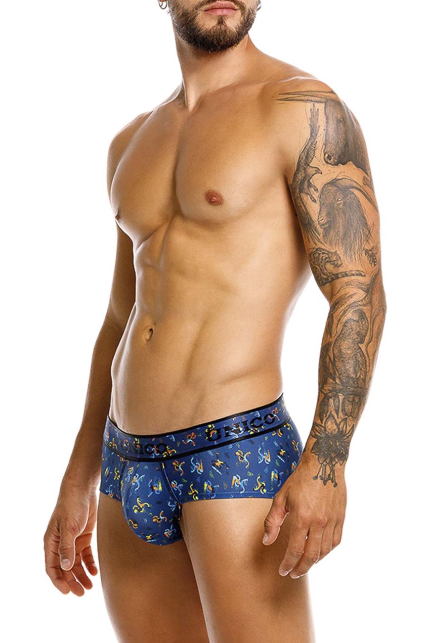 Unico 25060101106 Pacer Mens Vibrant Briefs Blue Print Plus Sizes
