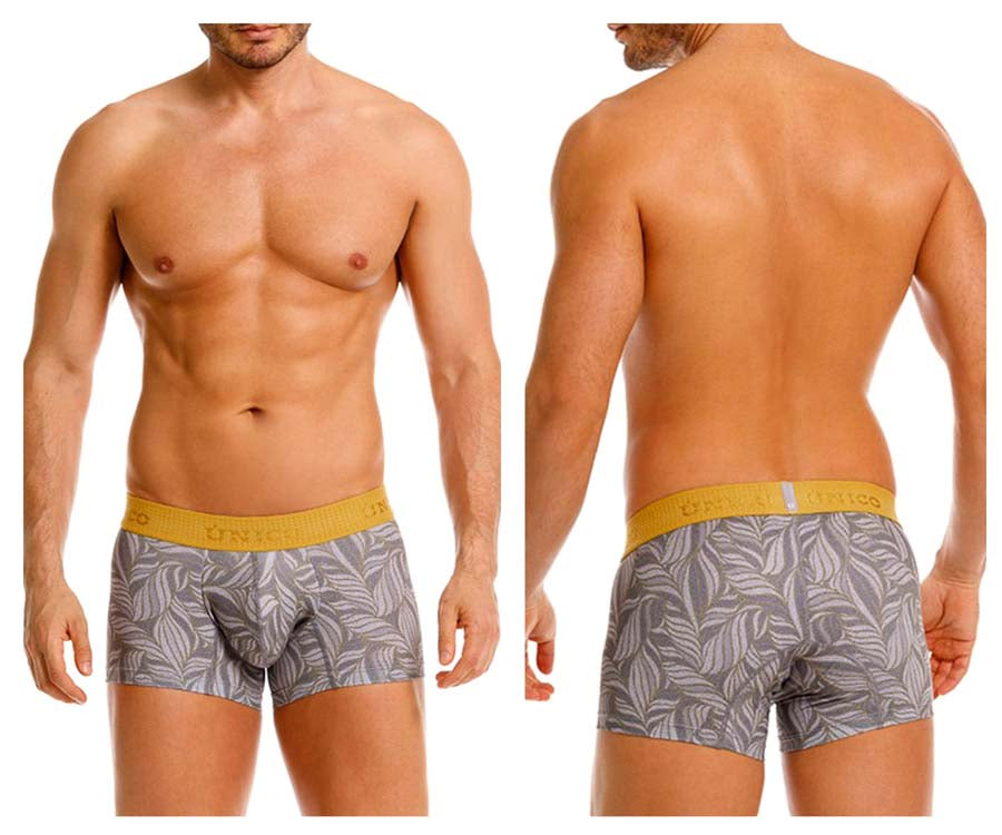 Unico 25070100104 Caudal Mens Stylish Trunks Gray Print Plus Sizes