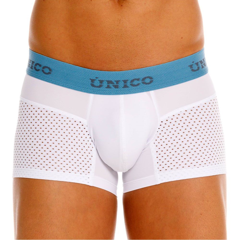 Unico 26020100122 Mens Stay Cool & Fresh Sedoso Trunks White Plus Sizes
