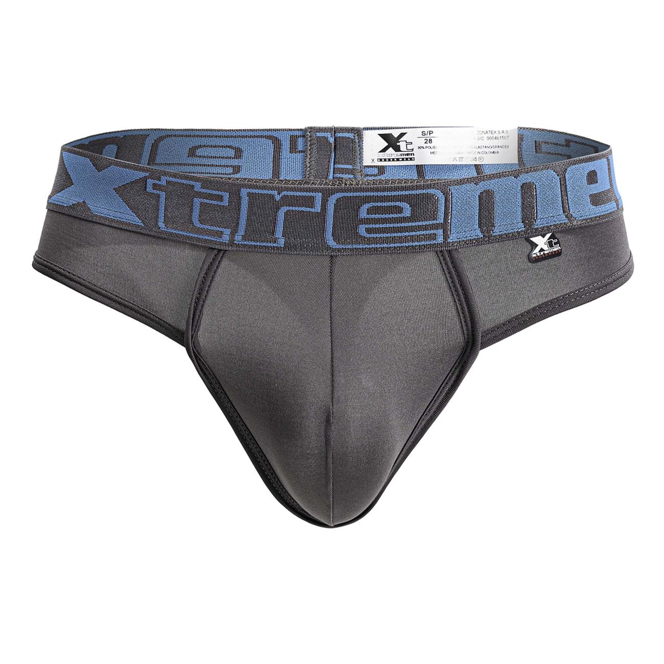 Xtremen 91208B Microfiber Mens Thongs Gray