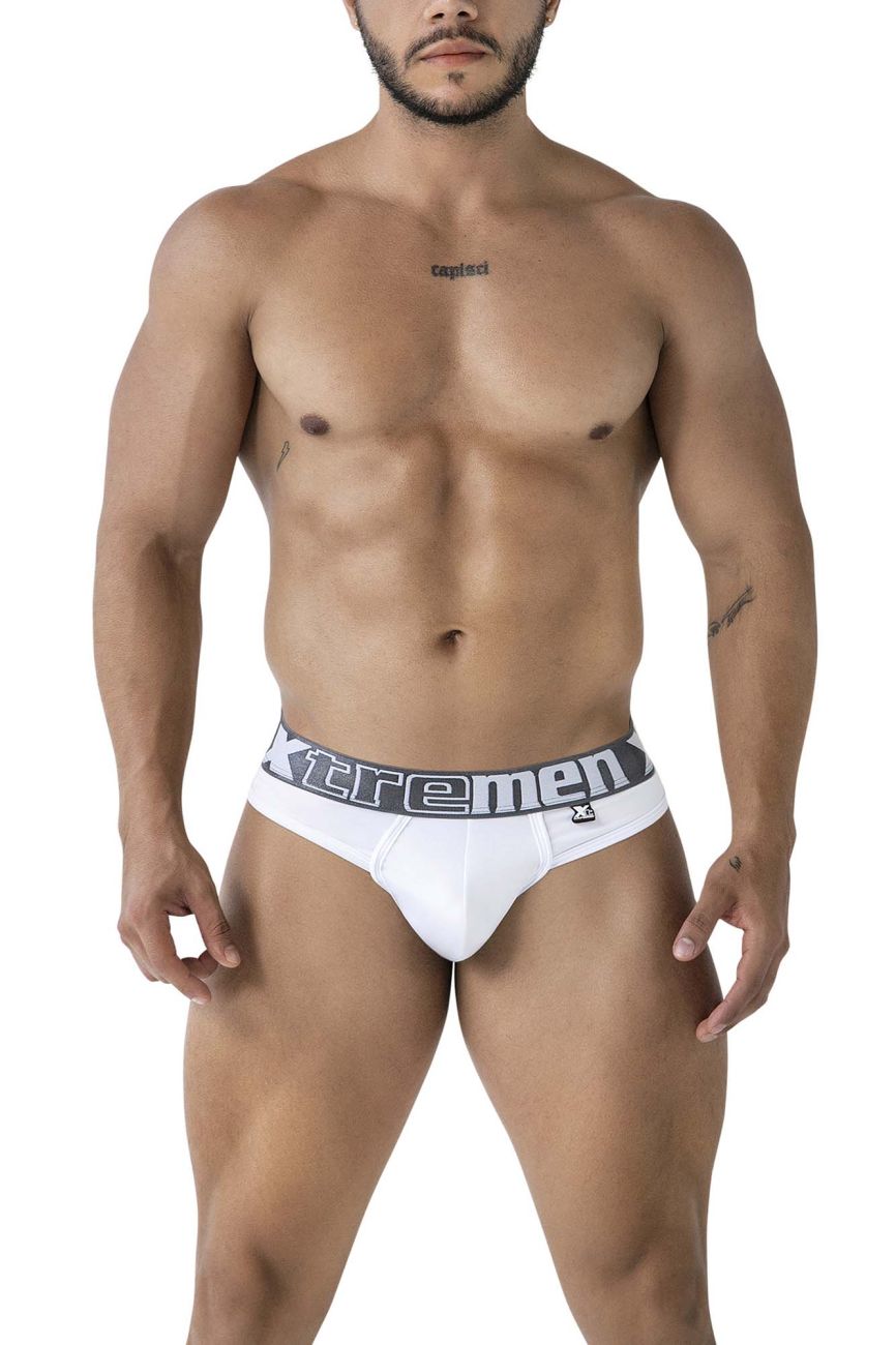 Xtremen 91208B Microfiber Mens Thongs White