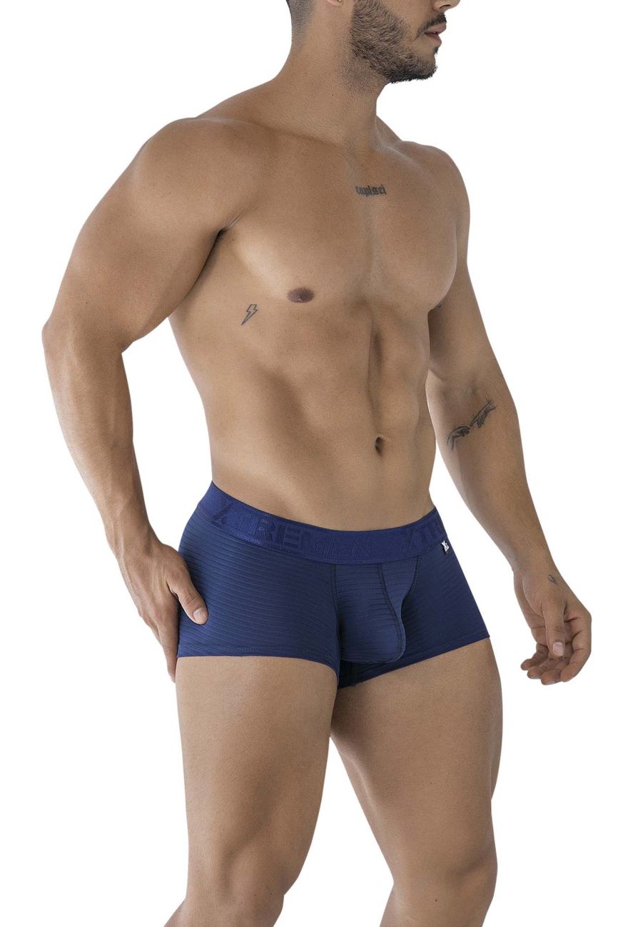 Xtremen 91209B Mens Soft and Supple Microfiber Trunks Navy