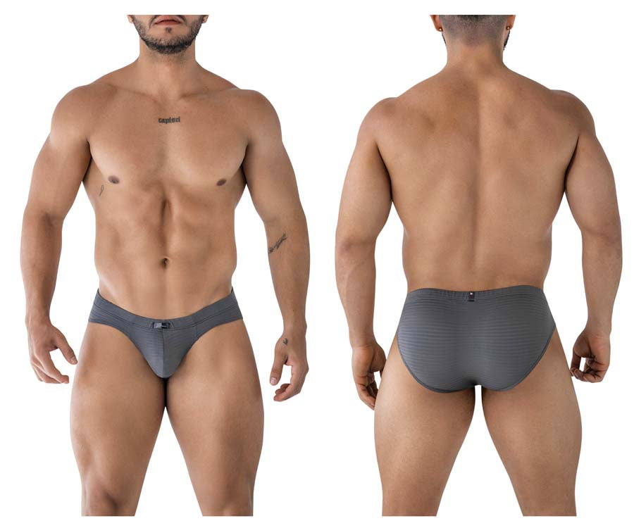 Xtremen 91210B Mens Soft Microfiber Briefs Gray
