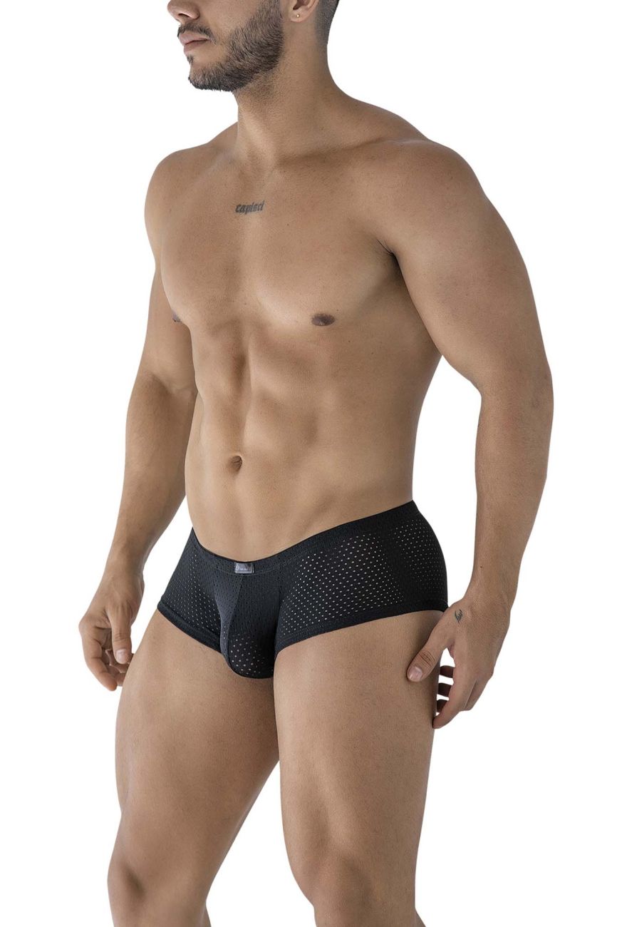 Xtremen 91216B Mens Silky Microfiber Underwear Trunks Black