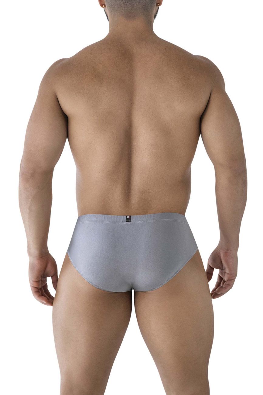 Xtremen 91233 Mens Microfiber Contoured Briefs Gray