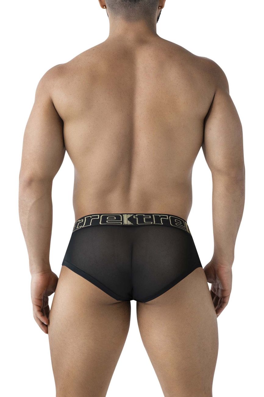 Xtremen 91236 Mens Sheer Microfiber Briefs Black