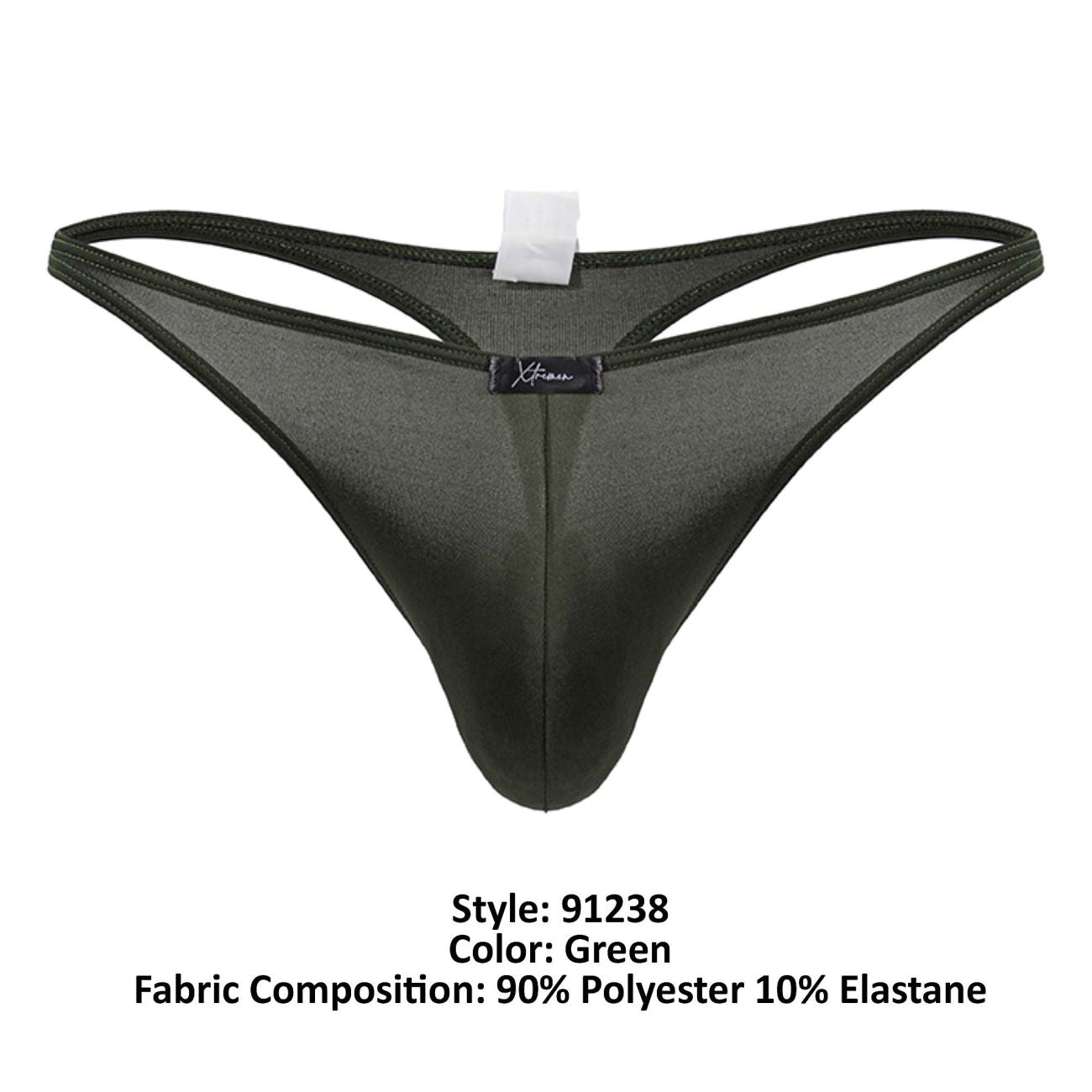 Xtremen 91238 Mens Ultra Comfortable Microfiber Thongs Green