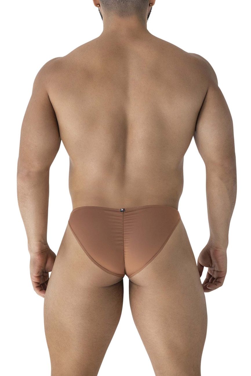 Xtremen 91239 Mens Microfiber Ultra Flattering Bikini Brief Brown