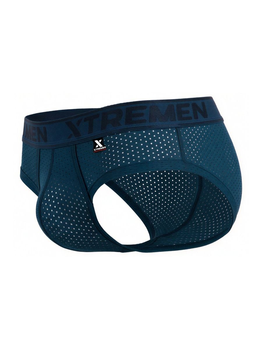Xtremen 91250 XTREMEN Mens Athletic Performance Mesh Briefs Petrol
