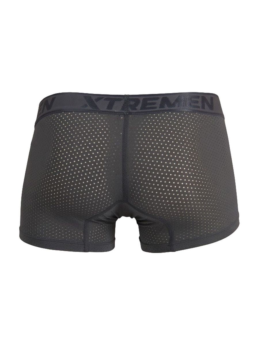 Xtremen 91251 Xtremen Mens Micro-Perforated High Performance Boxer Briefs Gray
