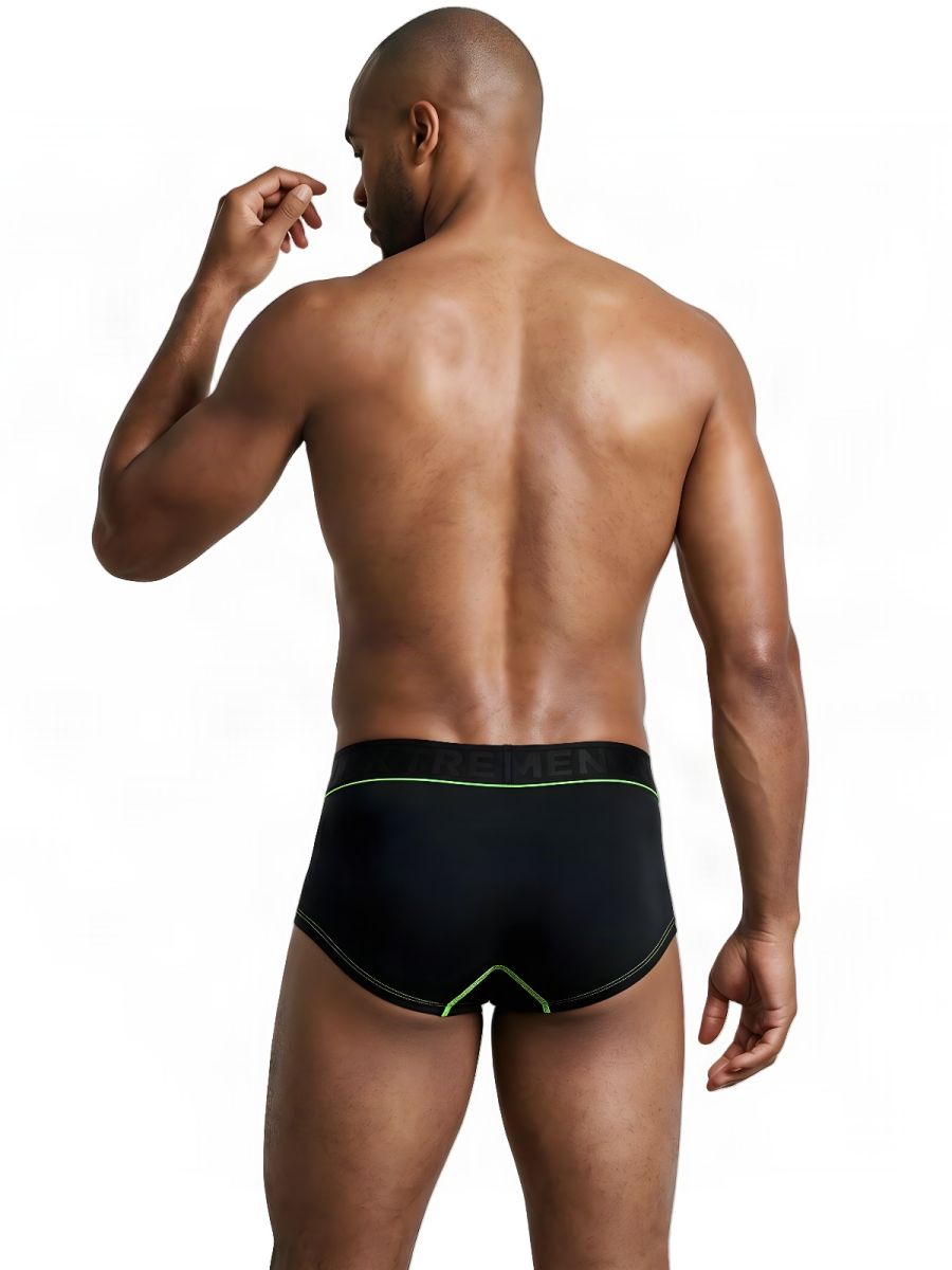 Xtremen 91259 Mens Microfiber Ultra Sleek Trunks Black