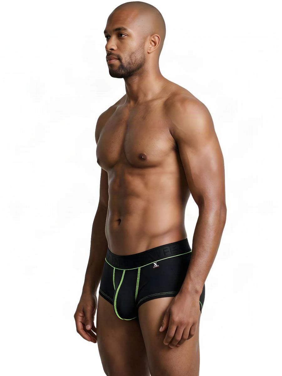 Xtremen 91259 Mens Microfiber Ultra Sleek Trunks Black