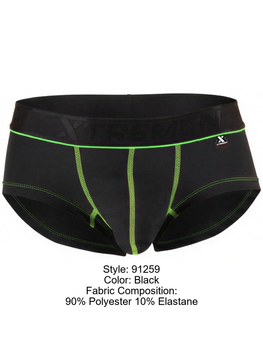 Xtremen 91259 Mens Microfiber Ultra Sleek Trunks Black