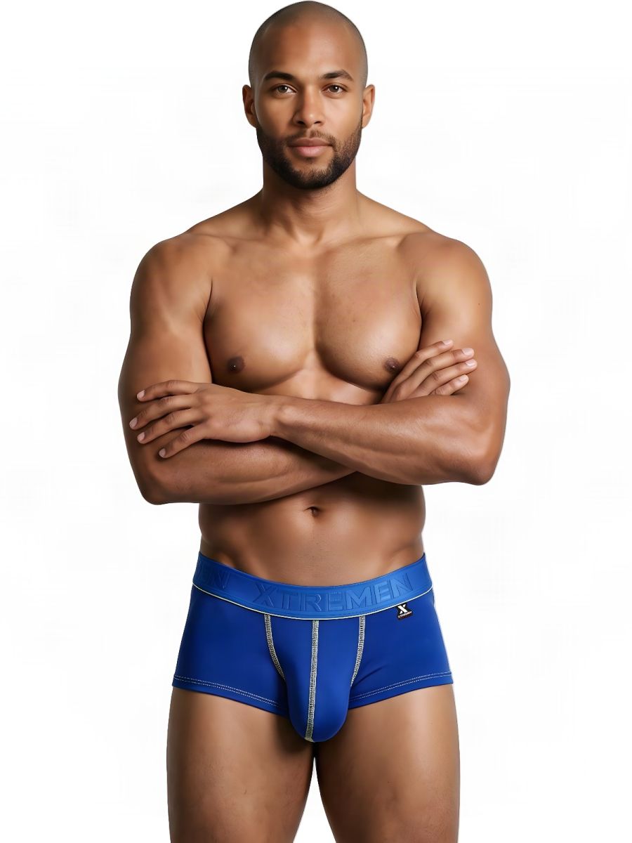 Xtremen 91259 Mens Microfiber Ultra Sleek Trunks Royal Blue
