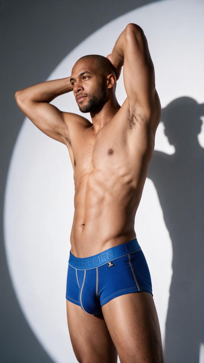 Xtremen 91259 Mens Microfiber Ultra Sleek Trunks Royal Blue