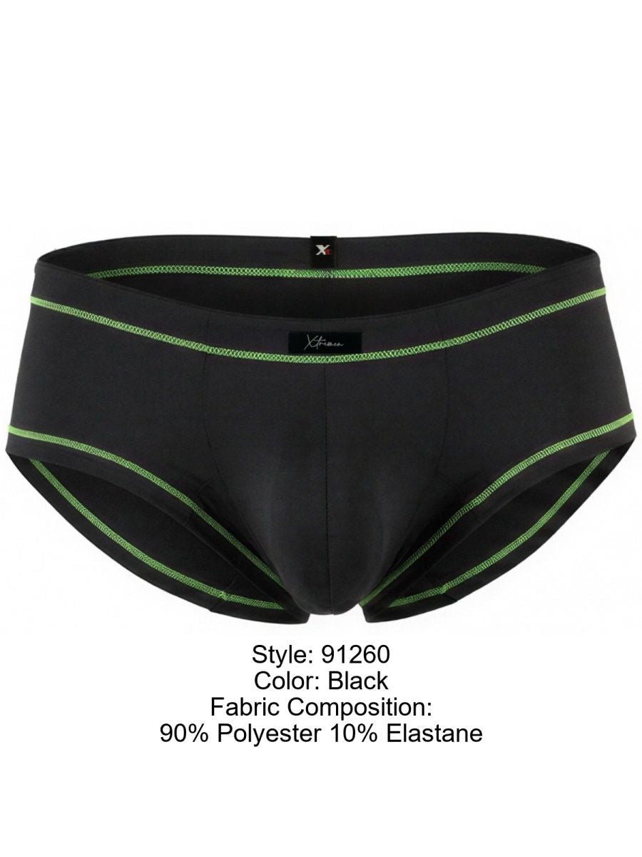Xtremen 91260 Mens Microfiber Ultra Sleek Briefs Black