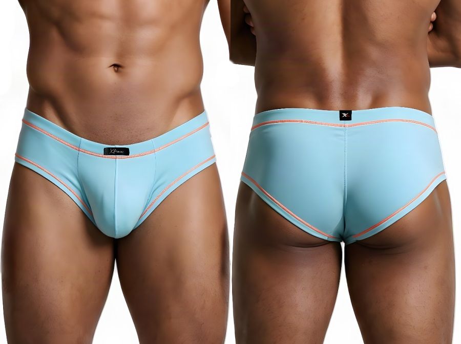 Xtremen 91260 Mens Microfiber Ultra Sleek Briefs Light Blue