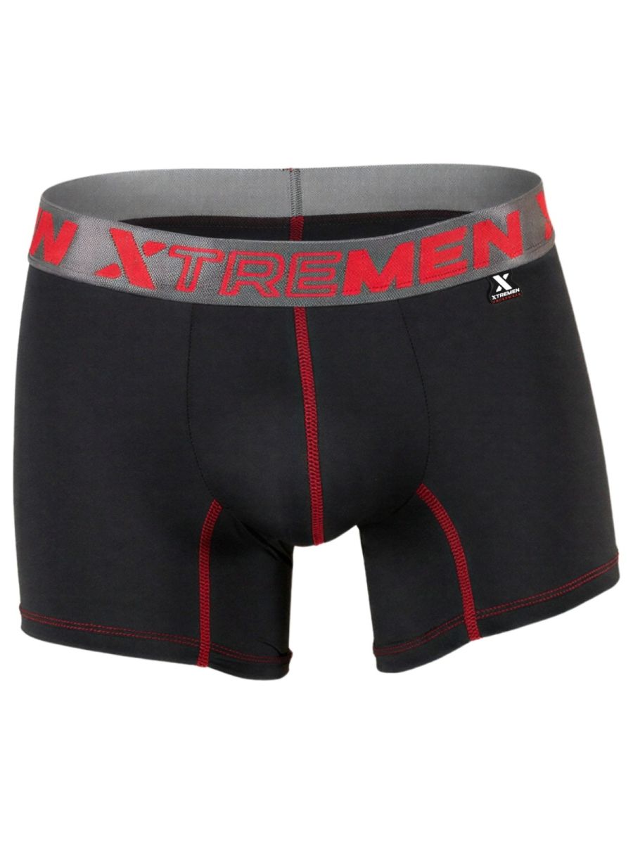Xtremen 91271 Mens Microfiber Ultimatee Comfort & Athletic Style Boxer Briefs Black