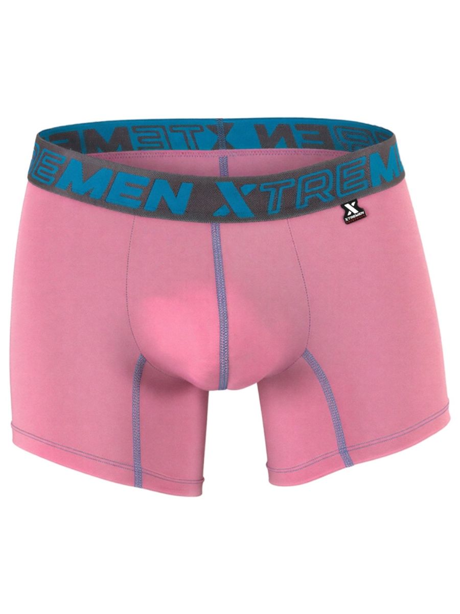Xtremen 91271 Mens Microfiber Ultimatee Comfort & Athletic Style Boxer Briefs Pink