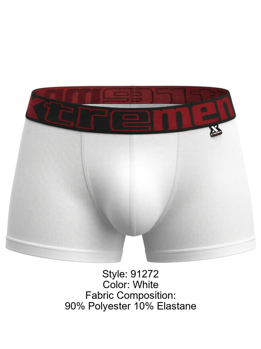 Xtremen 91272 Mens Microfiber Daily Essentials Trunks White