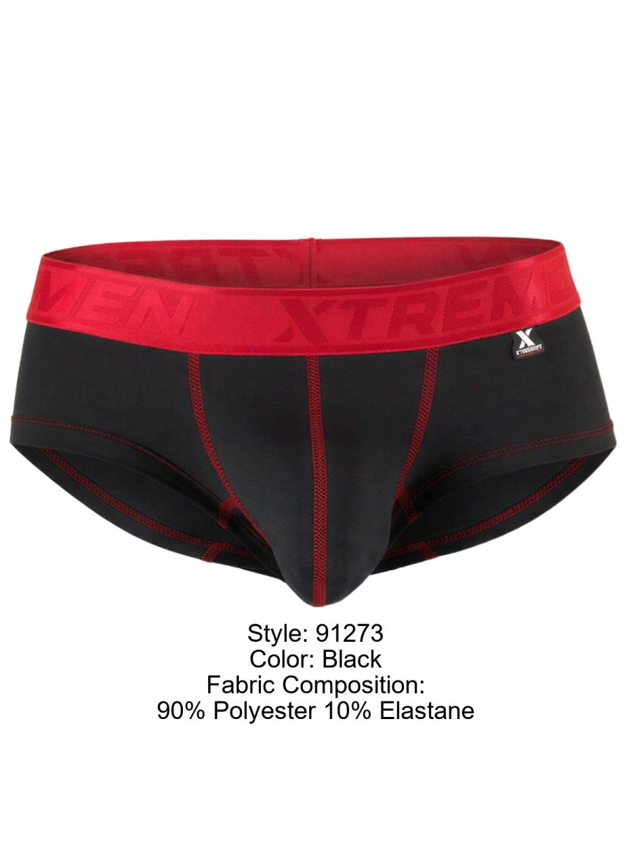 Xtremen 91273 Mens Microfiber Daily Comfort Briefs Black