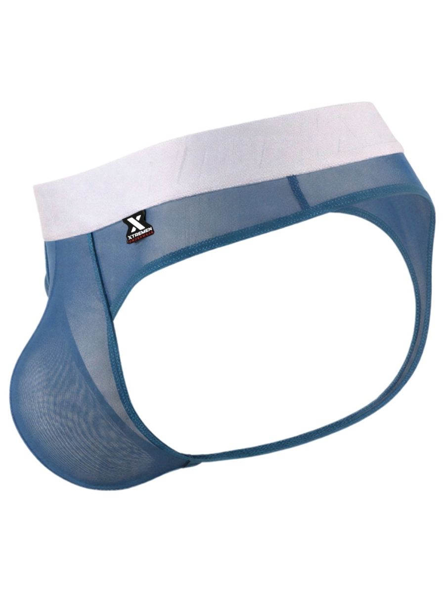 Xtremen 91278 Mens Microfiber Mesh Breathing Support Thongs Blue