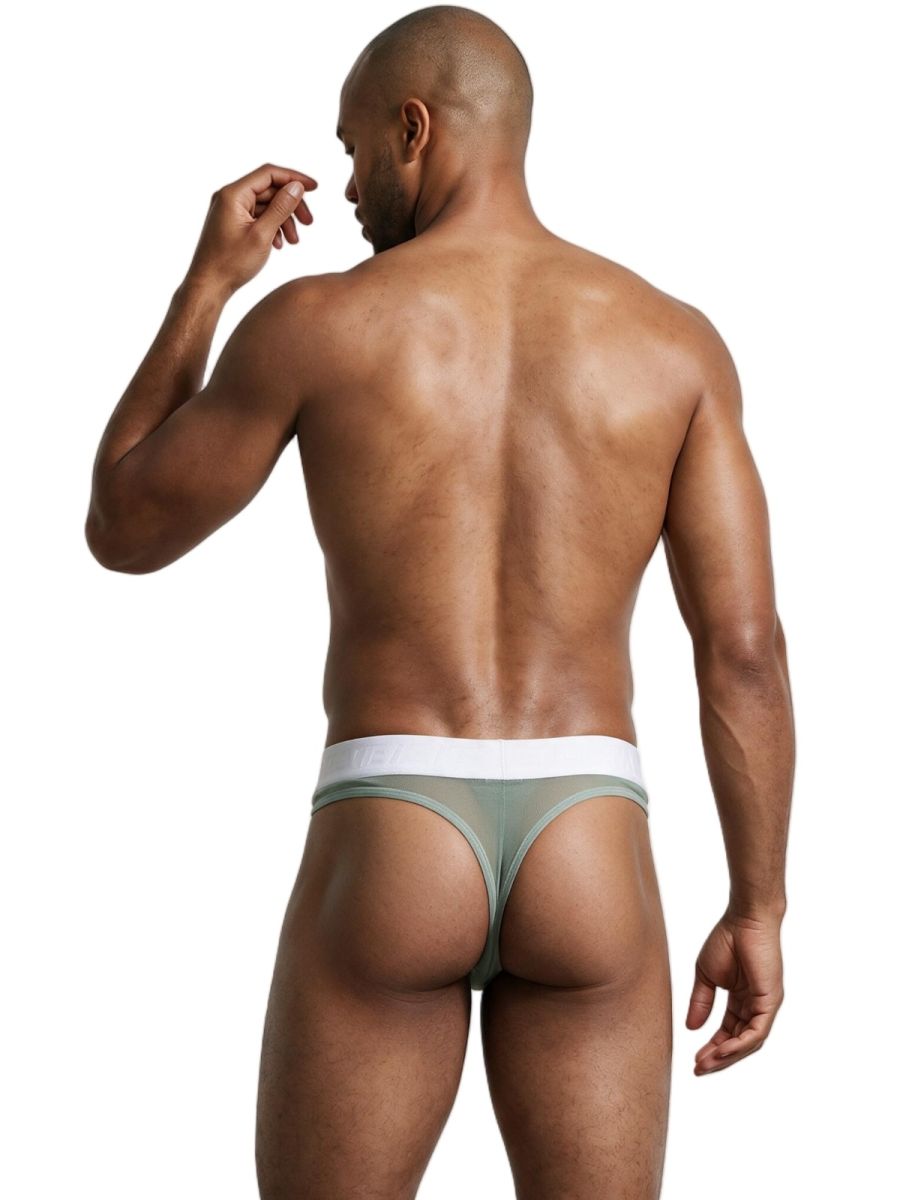 Xtremen 91278 Mens Microfiber Mesh Breathing Support Thongs Green