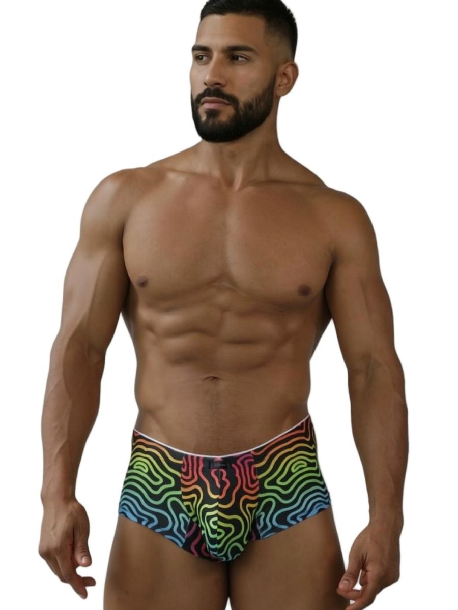 Xtremen 91283 Ultimate Low-Rise Rainbow Printed Briefs Labyrinth
