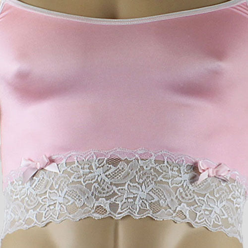 Mens Joanne Sexy Lingerie Babydoll with G string - Sizes up to 3XL (light pink & white plus other colours)