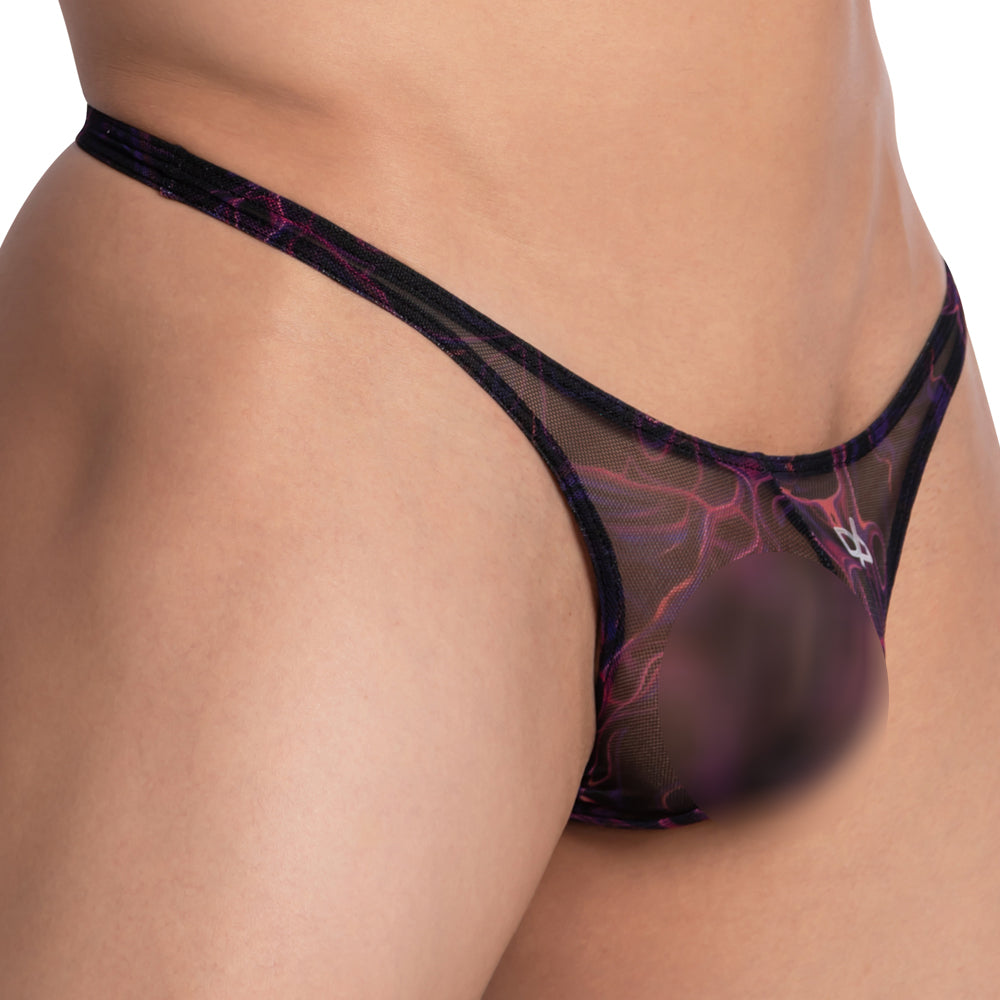 Daniel Alexander DAK070 Vibrant Psychedelic Mesh Underwear Thong for Males