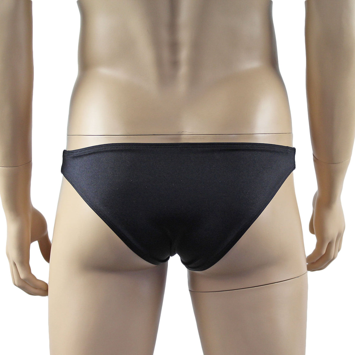Mens Isabel Panty Stretch Spandex & Lace Bikini Brief with Sexy Back Black and Pink Lace