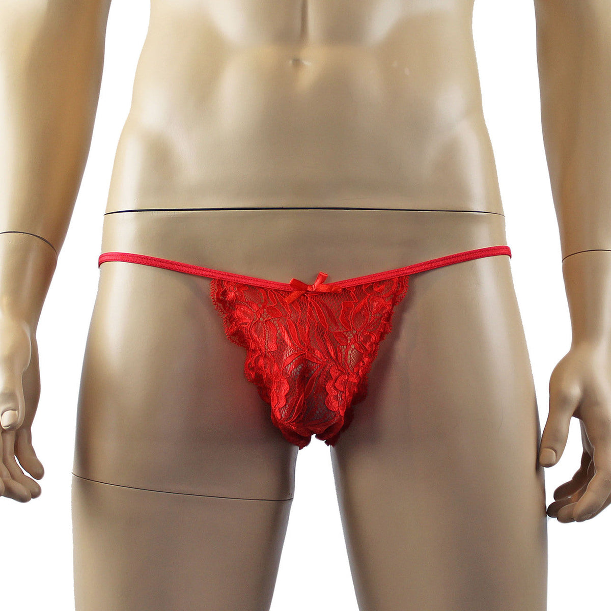 Mens Kristy Sexy Lace Panty, Male Panties Red