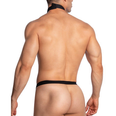 JCSTK - Miami Jock MJV034 Halter Neck Bodysuit Harness Accessories for Men Black