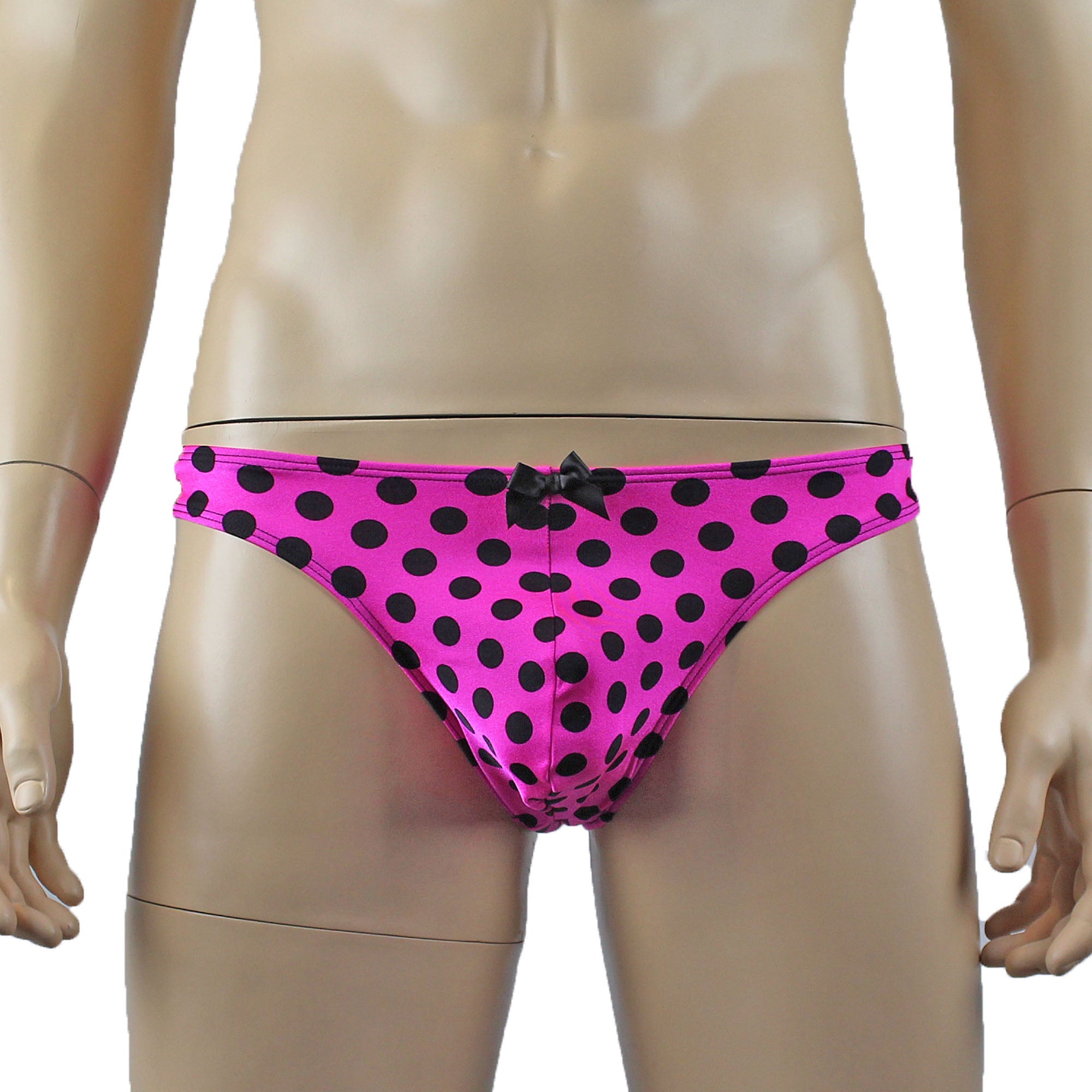 Mens Hot Pink Polka Dot Sexy Back G string Thong