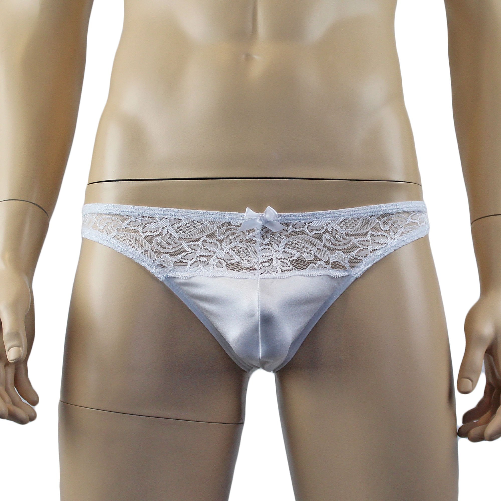 Male Romance Stretch Spandex Camisole Top & Thong for Lingerie Men White or Black