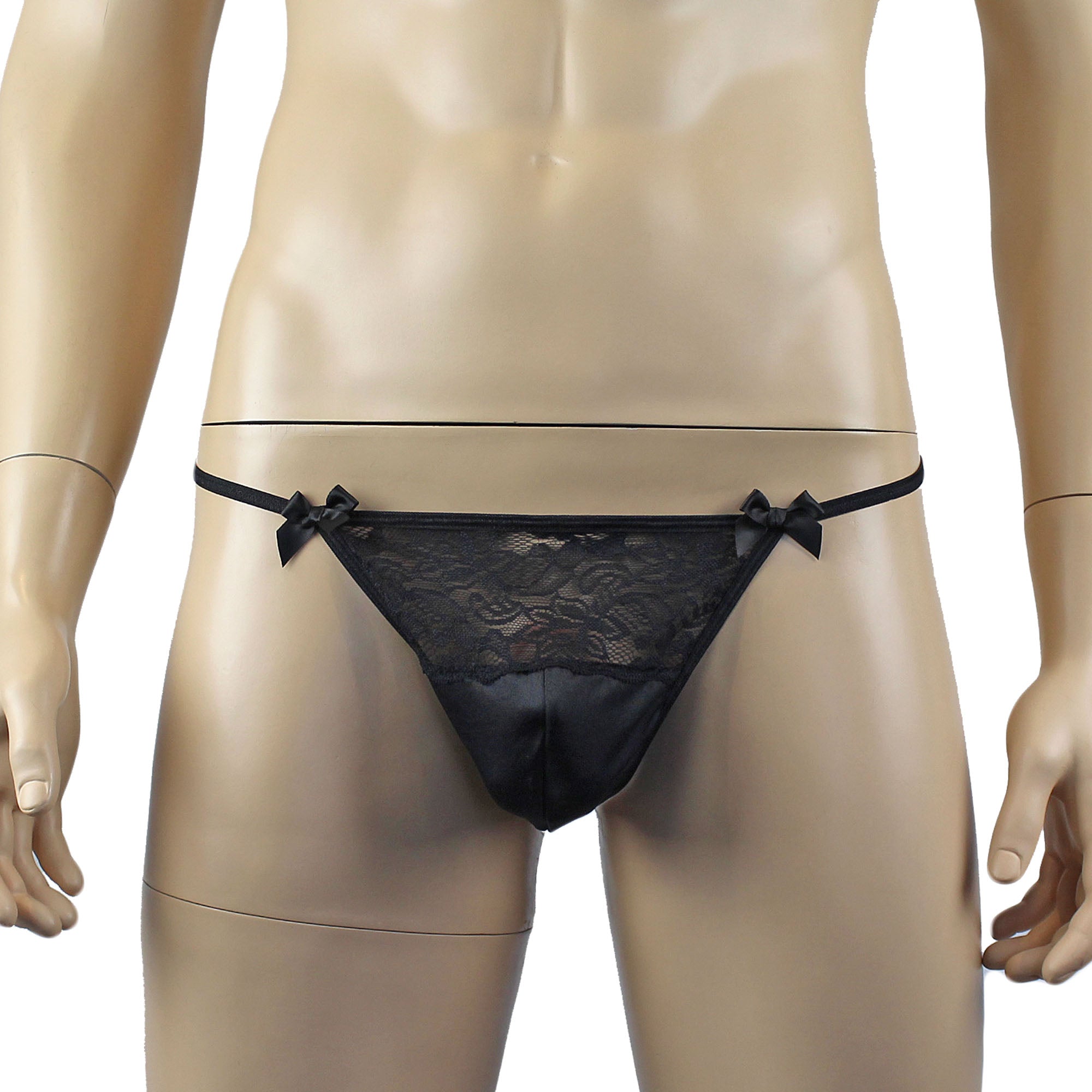Male Romance Pouch G string with Sexy Wide Back White or Black