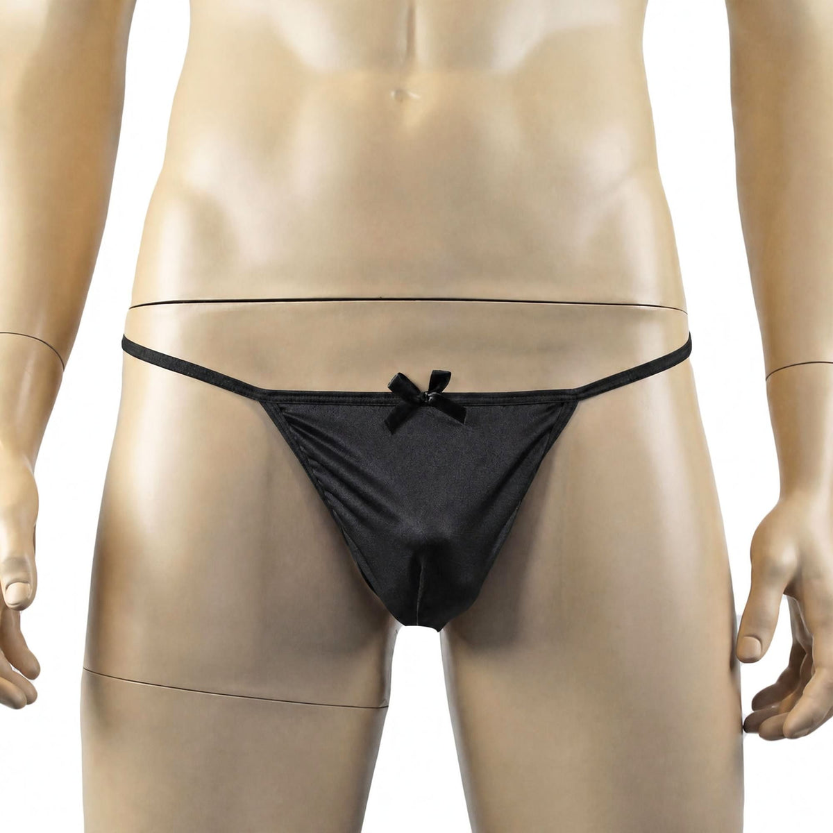 Mens Risque Camisole Mini Dress Chemise, G string & Stockings Black & Black