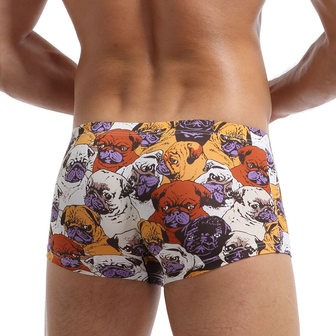 JCSTK - Mens Polymide Comfortable & Light Boxer Briefs Bull Dogs