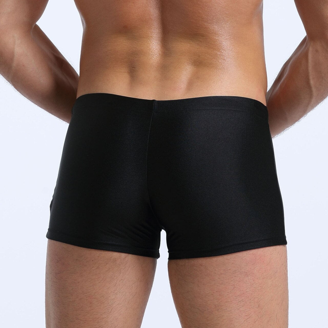 JCSTK - Mens Spandex Swimwear Boxer Brief Black